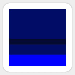 A superior integration of Sky Blue, Primary Blue, Darkblue and Dark Navy stripes. Sticker